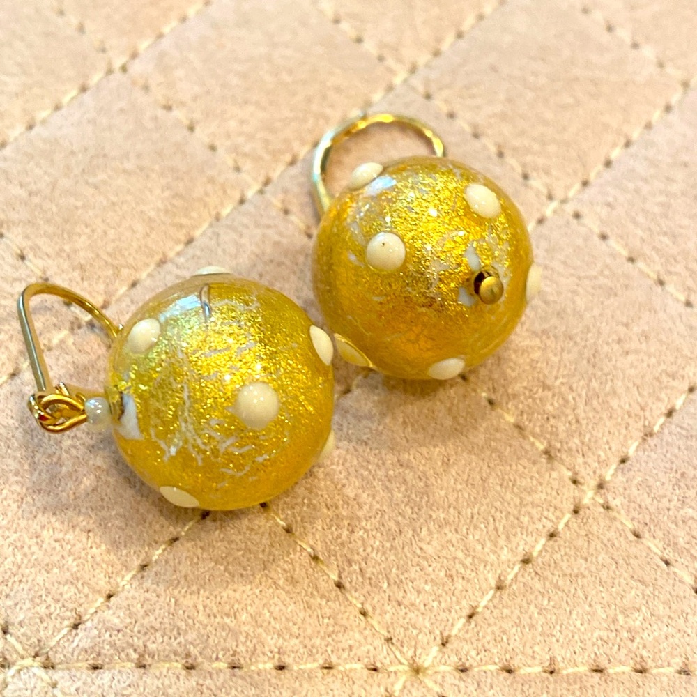 Venetian Glass Ball Earrings